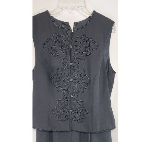 Vintage Donna Morgan Petites Black One Piece Sleeveless JumpSuit Size 8 - Picture 4 of 8